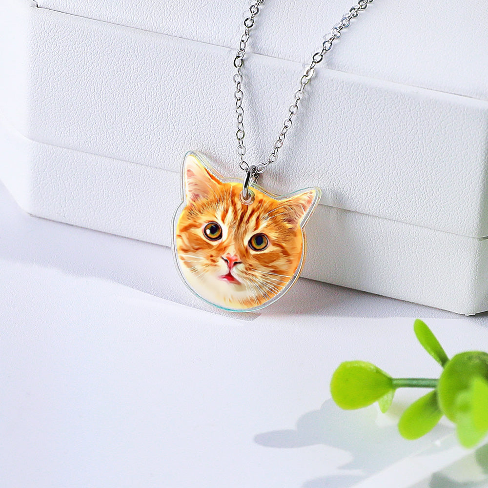 Collana con Ritratto Personalizzato del Tuo Animale – Gioiello Unico Inciso a Mano – Regalo Perfetto per Amanti degli Animali
