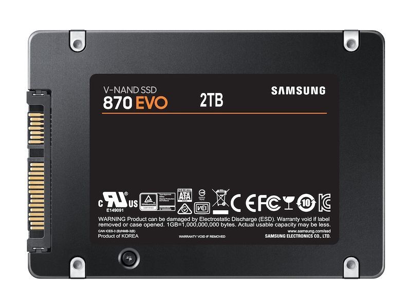 Samsung 870 EVO 2 TB 2.5" Serial ATA III V-NAND MLC [MZ-77E2T0B/EU]
