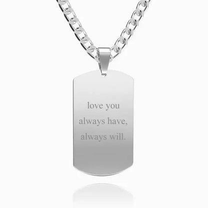 Collana Uomo Personalizzata con Foto e Incisione - idea regalo papà