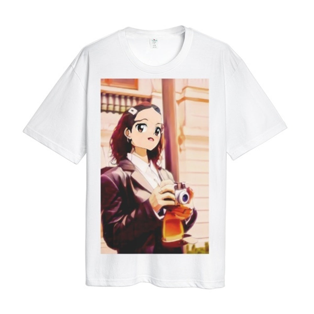 Maglietta Uomo Effetto Anime Personalizzata Foto in Stile Manga
