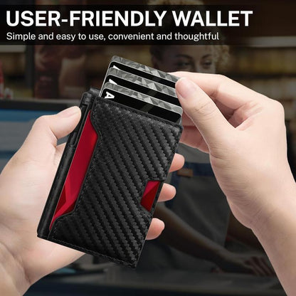 Portafoglio Uomo Pieghevole con Finestra ID Pop-Up Protezione RFID