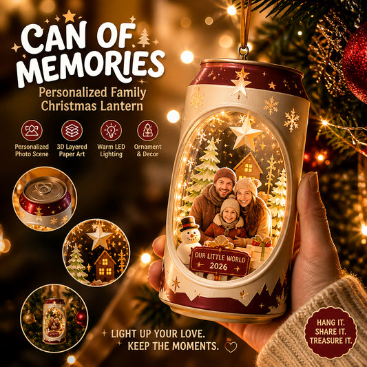 Lampada LED Lattina Personalizzata con Foto Regalo Unico Coppia Natale Halloween