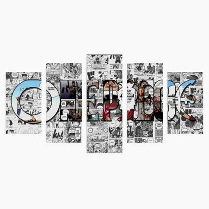 Quadri One Piece 5 Pezzi Set Canvas Multipannello Anime Manga da Parete