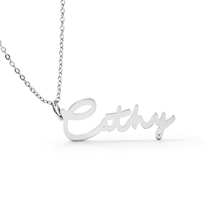 Collana con Nome Personalizzata Stile Firma Script Corsivo