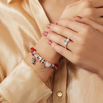 Charm Cuore con Foto Personalizzata e Pavé di Zirconi Compatibile Pandora regalo mamma