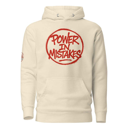 Felpa con Cappuccio Streetwear “POWER IN MISTAKES” 🔴 | FAIL – Manifesto di Coraggio e Stile