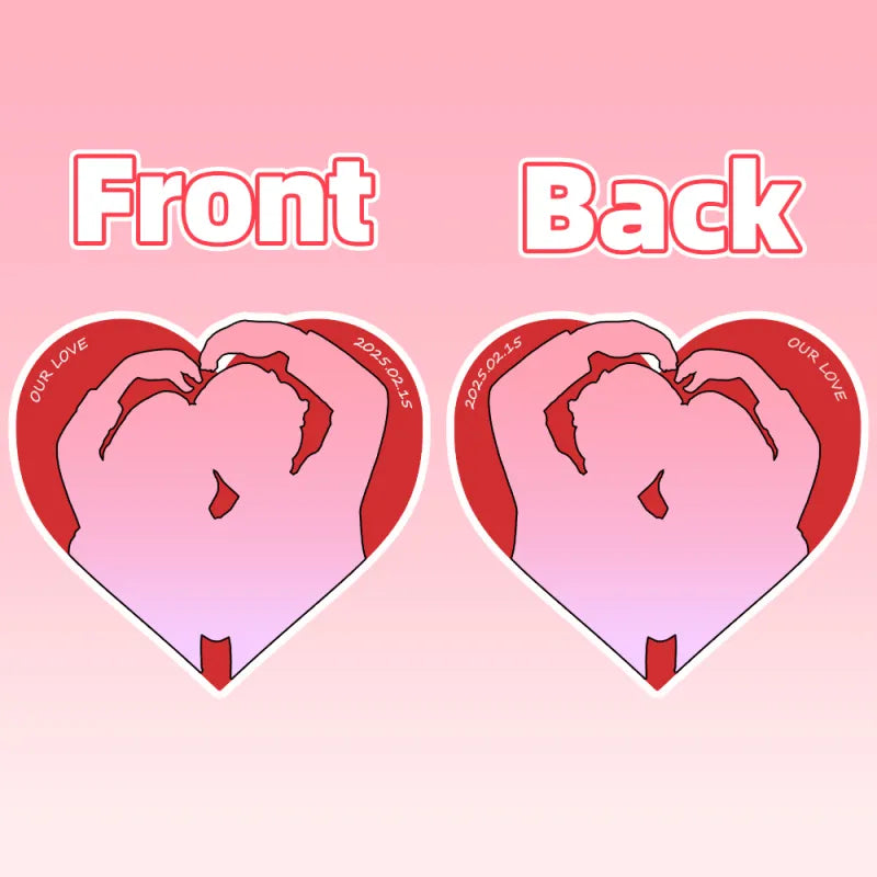 Cuscino a Cuore Personalizzato con Foto di Coppia Regalo San Valentino stile cartoon