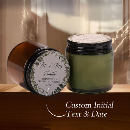 Candela Mason Jar Personalizzate Bomboniere Matrimonio Country Chic Nozze Nomi Sposi