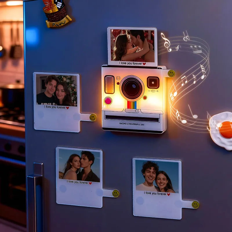 Calamita interattiva "Instant" Musicale con Foto e Luci | Regalo Unico Personalizzato papà