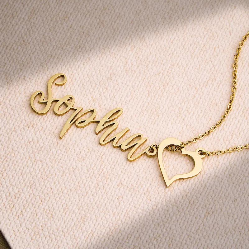 Collana Lariat Personalizzata con Nome e Cuore – Regalo Raffinato Lei - idea regalo mamma