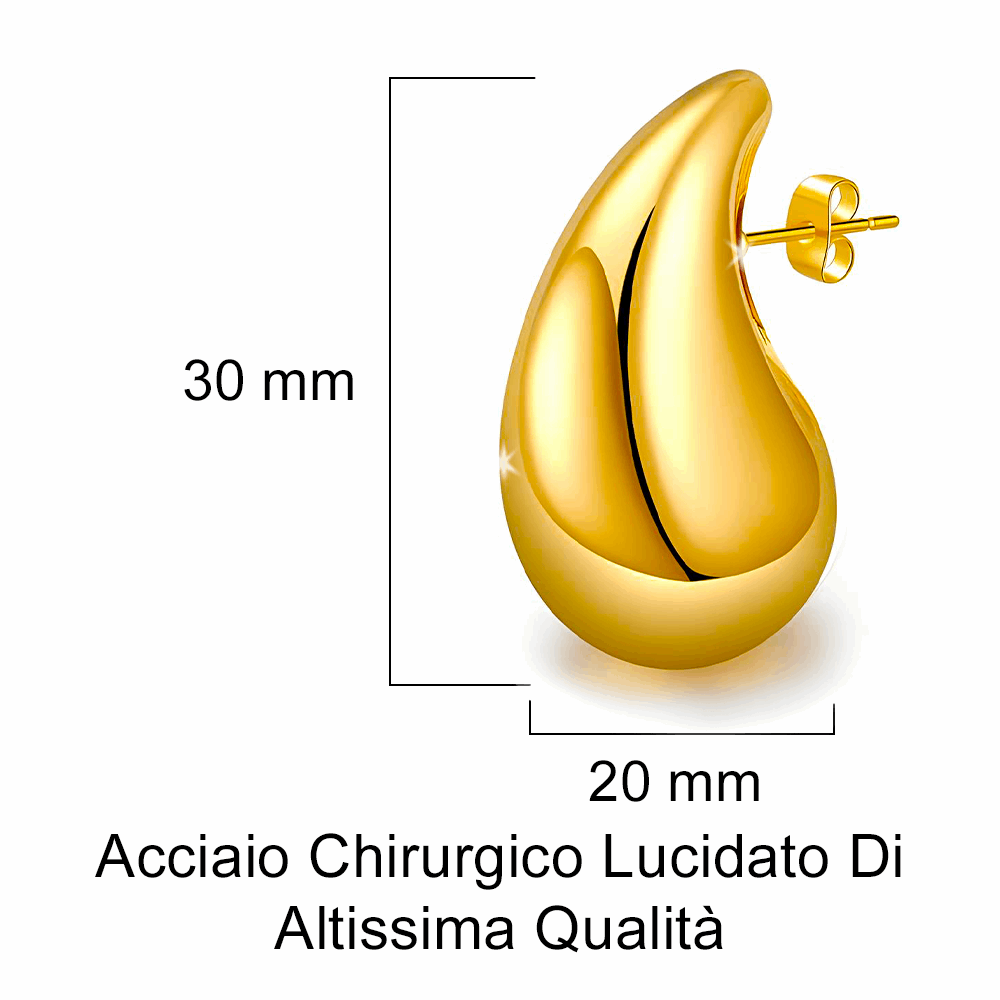 Orecchini a Goccia in Acciaio chirurgico - A mia Nipote