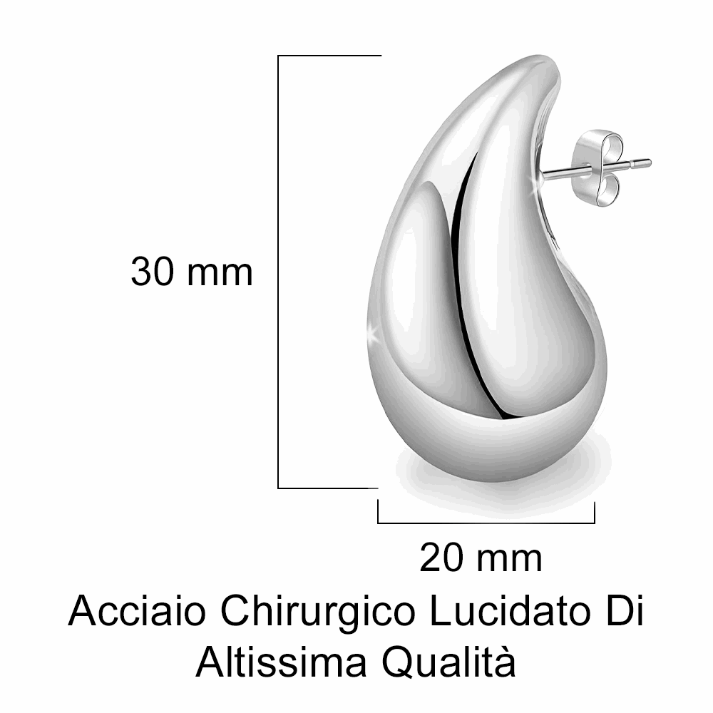 Orecchini a Goccia in Acciaio chirurgico - A mia Nipote
