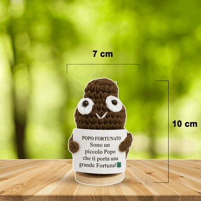 Peluche Crochet Con base in legno- Popo Fortunato