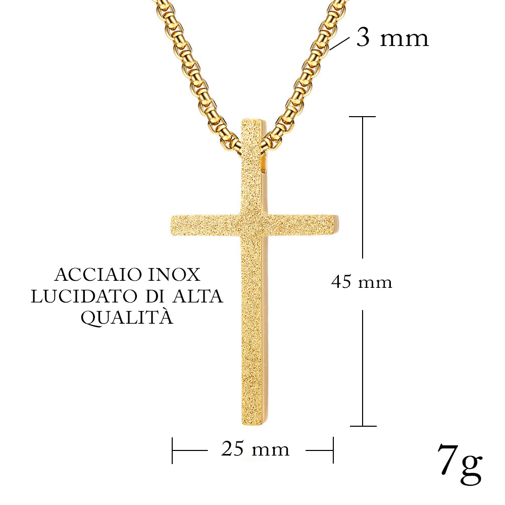 Collana Croce - A Mio Figlio, con Amore Mamma.