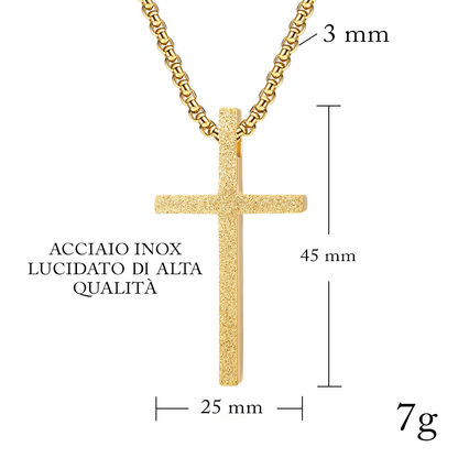 Collana Croce - A Mio Figlio, con Amore Mamma.