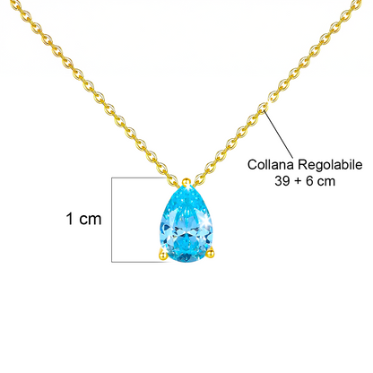 Collana con Pietra Acquamarina