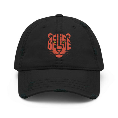Cappellino Believe Vissuto | Distressed Dad Hat con Stile Autentico