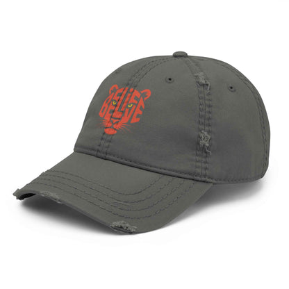 Cappellino Believe Vissuto | Distressed Dad Hat con Stile Autentico