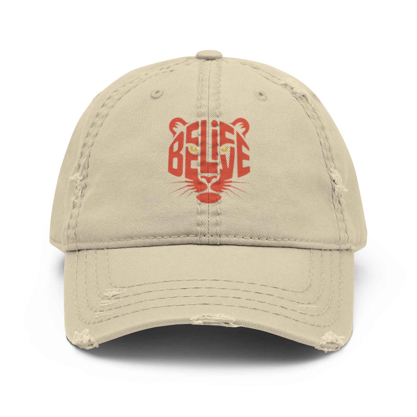 Cappellino Believe Vissuto | Distressed Dad Hat con Stile Autentico