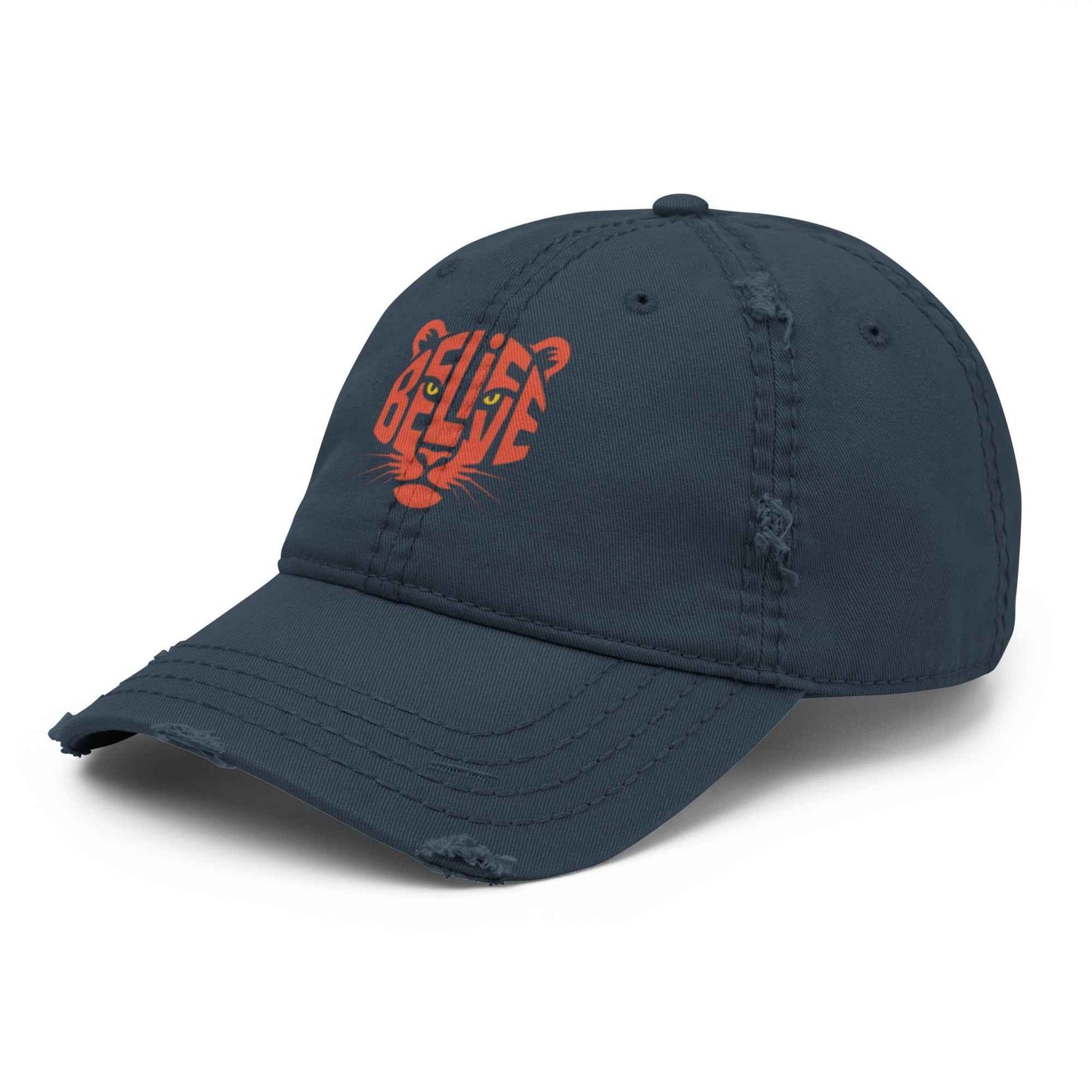 Cappellino Believe Vissuto | Distressed Dad Hat con Stile Autentico