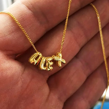 Collana con Nome "Bubble Letters" 3D personalizzato