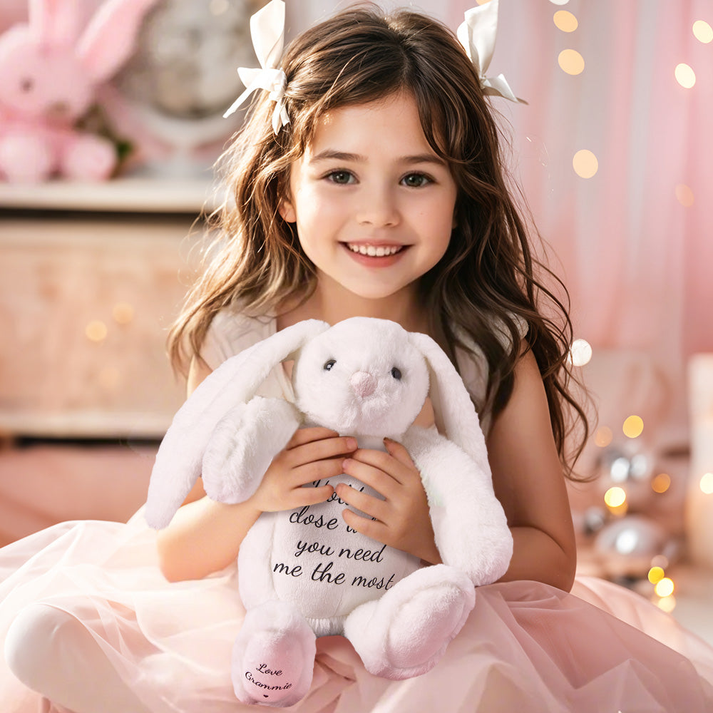 Coniglietto di Peluche Personalizzato con Nome e Dedica Regalo Bambini