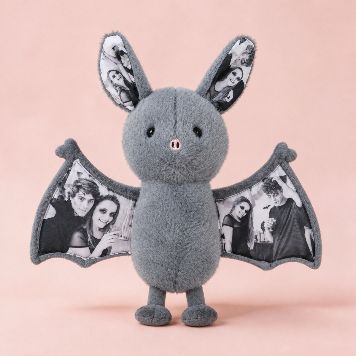 Pipistrello Peluche Personalizzato con Foto Regalo Halloween Coppia