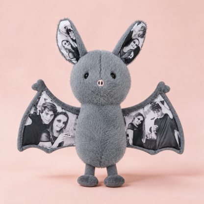 Pipistrello Peluche Personalizzato con Foto Regalo Halloween Coppia