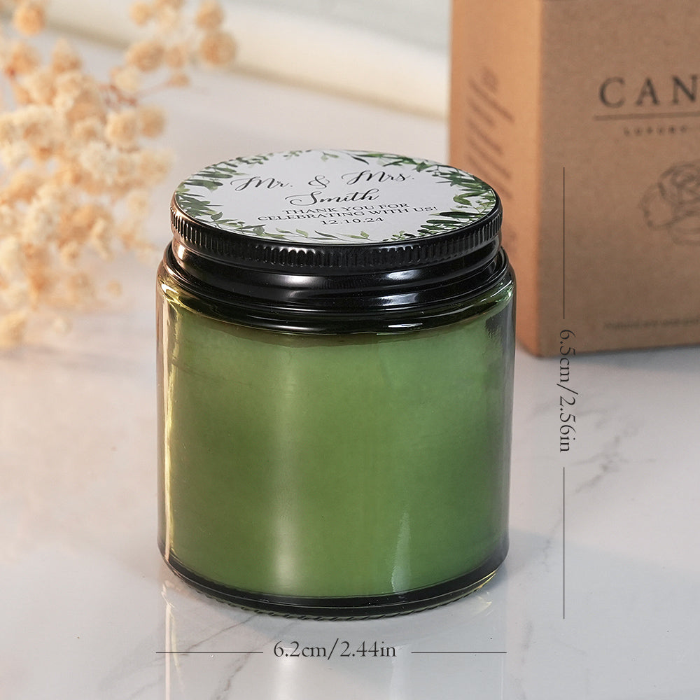 Candela Mason Jar Personalizzate Bomboniere Matrimonio Country Chic Nozze Nomi Sposi