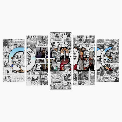 Quadri One Piece 5 Pezzi Set Canvas Multipannello Anime Manga da Parete