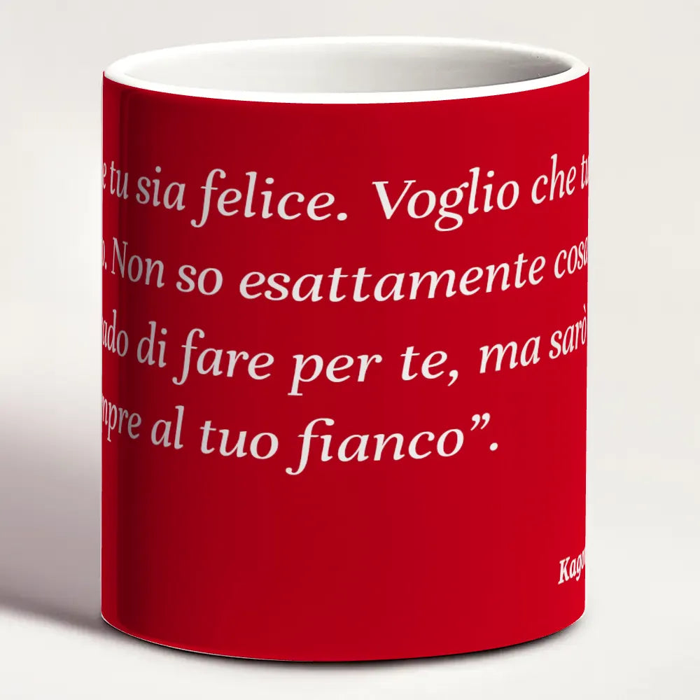 Tazza InuYasha "Filo Rosso del Destino" Citazione Kagome Mug Rossa Anime