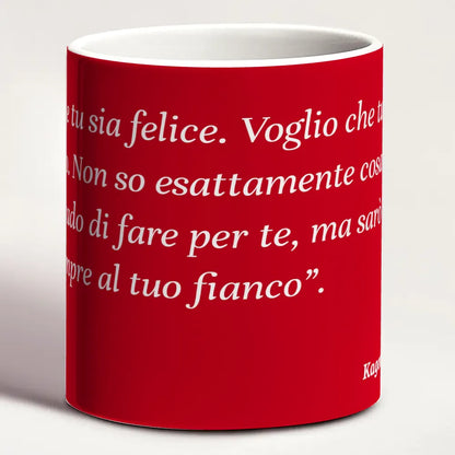 Tazza InuYasha "Filo Rosso del Destino" Citazione Kagome Mug Rossa Anime