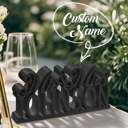 Scritta nomi 3D Personalizzata "Mr & Mrs" da Tavolo Sposi Matrimonio nozze