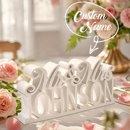 Scritta nomi 3D Personalizzata "Mr & Mrs" da Tavolo Sposi Matrimonio nozze