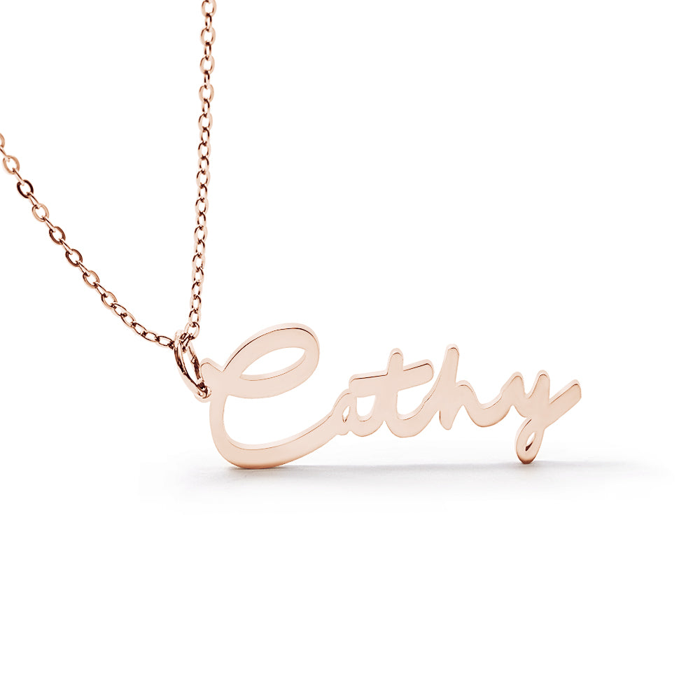 Collana con Nome Personalizzata Stile Firma Script Corsivo