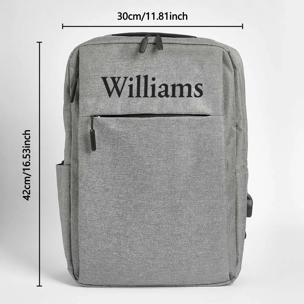 Zaino personalizzato con nome - borsa computer pc - idea regalo papà