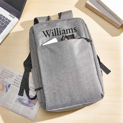 Zaino personalizzato con nome - borsa computer pc - idea regalo papà
