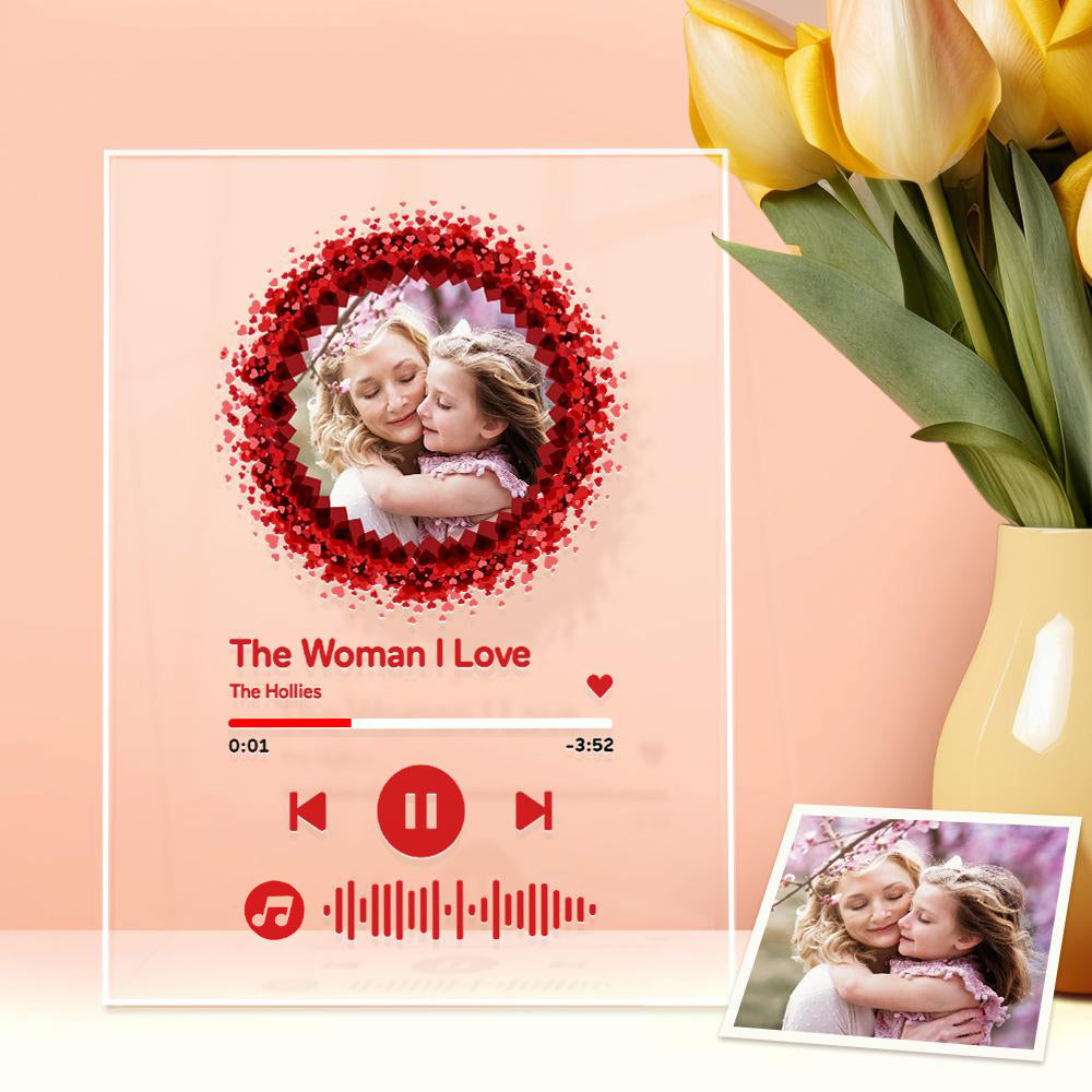 Lampada Notturna Foto e Codice Musica | Regalo Mamma Personalizzato