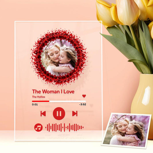Lampada Notturna Foto e Codice Musica | Regalo Mamma Personalizzato