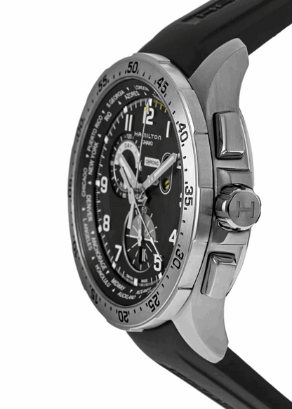 Hamilton Khaki Aviation H76714335 – Cronografo quarzo 45mm con corona a vite e 100m WR