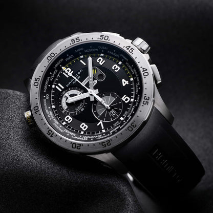 Hamilton Khaki Aviation H76714335 – Cronografo quarzo 45mm con corona a vite e 100m WR