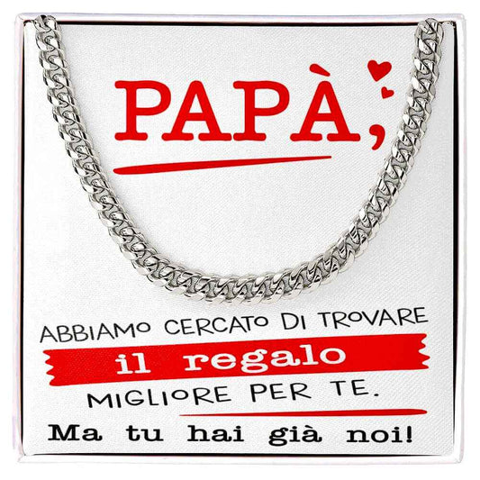 Collana da Uomo - Papà Regalo Migliore Siamo Noi