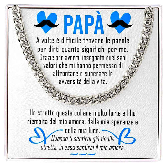 Collana da Uomo - Papà Grazie di Tutto.