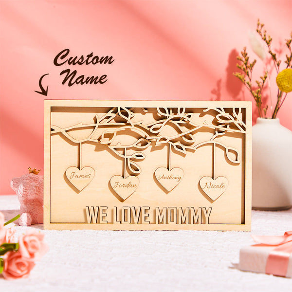 Targa Albero della Famiglia Incisa Regalo Mamma Personalizzato