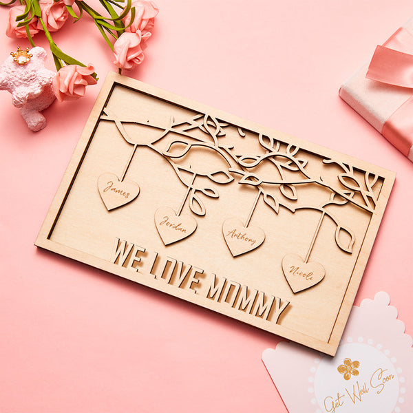 Targa Albero della Famiglia Incisa Regalo Mamma Personalizzato