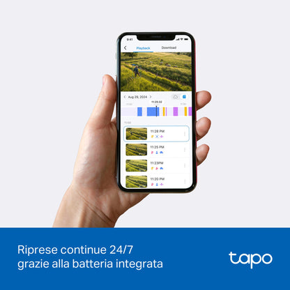 Tapo C665G KIT Telecamera 4G LTE da Esterno 4K 8MP con Pannello Solare, Pan/Tilt, Visione Notturna a Colori, Rilevamento AI, Registrazione 24/7