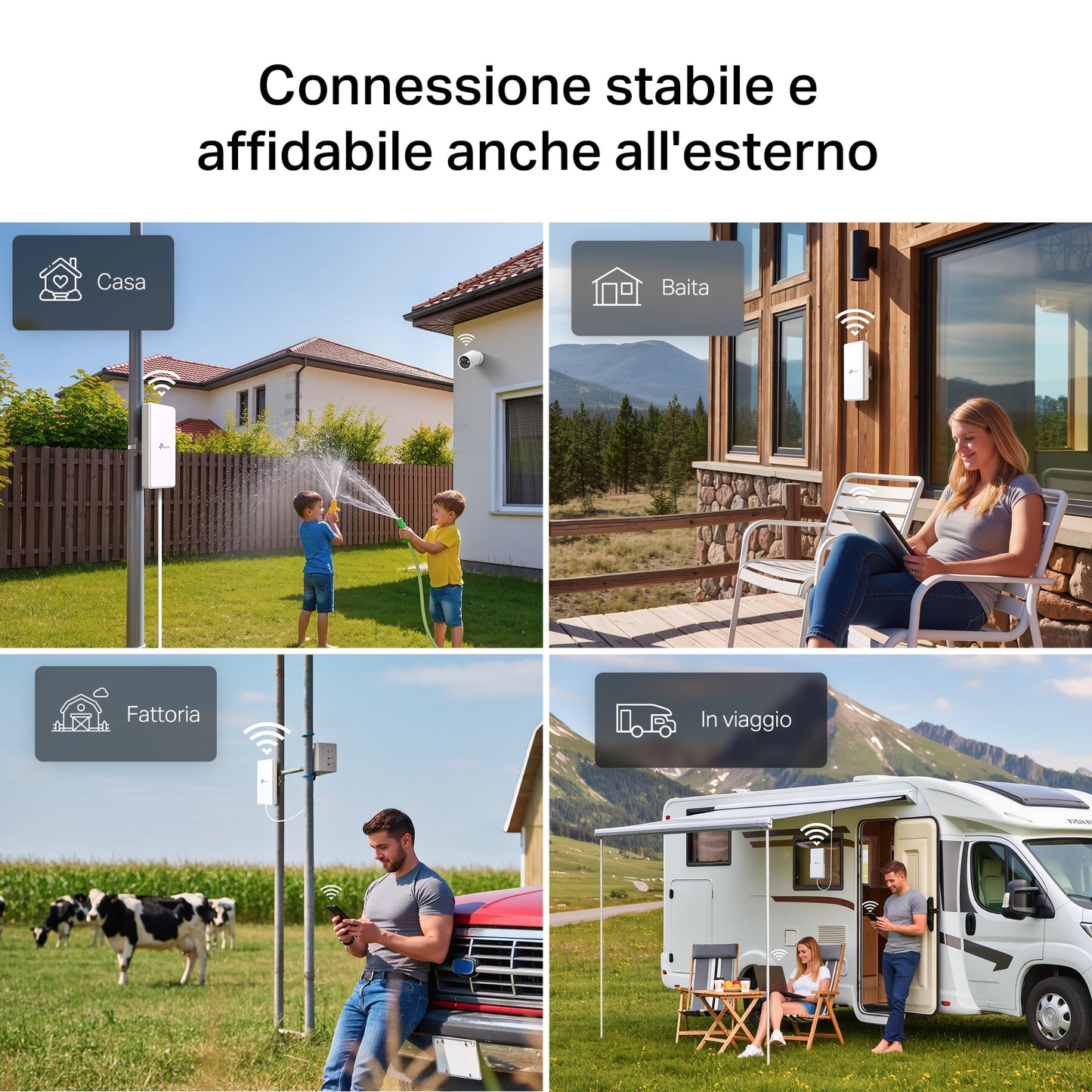 Archer NX200-Outdoor Router 5G con SIM da Esterno, Wi-Fi 6 AX1800Mbps, Porta 2.5GE PoE, IP66