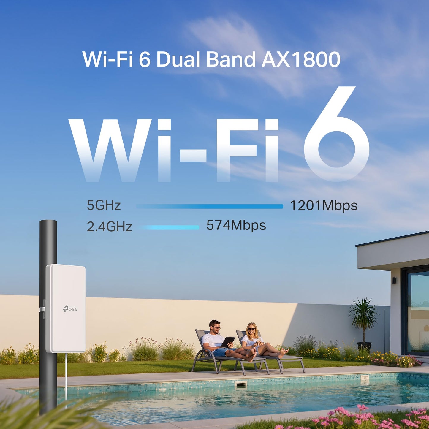 Archer NX200-Outdoor Router 5G con SIM da Esterno, Wi-Fi 6 AX1800Mbps, Porta 2.5GE PoE, IP66