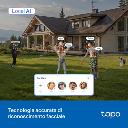 Tapo C665G KIT Telecamera 4G LTE da Esterno 4K 8MP con Pannello Solare, Pan/Tilt, Visione Notturna a Colori, Rilevamento AI, Registrazione 24/7