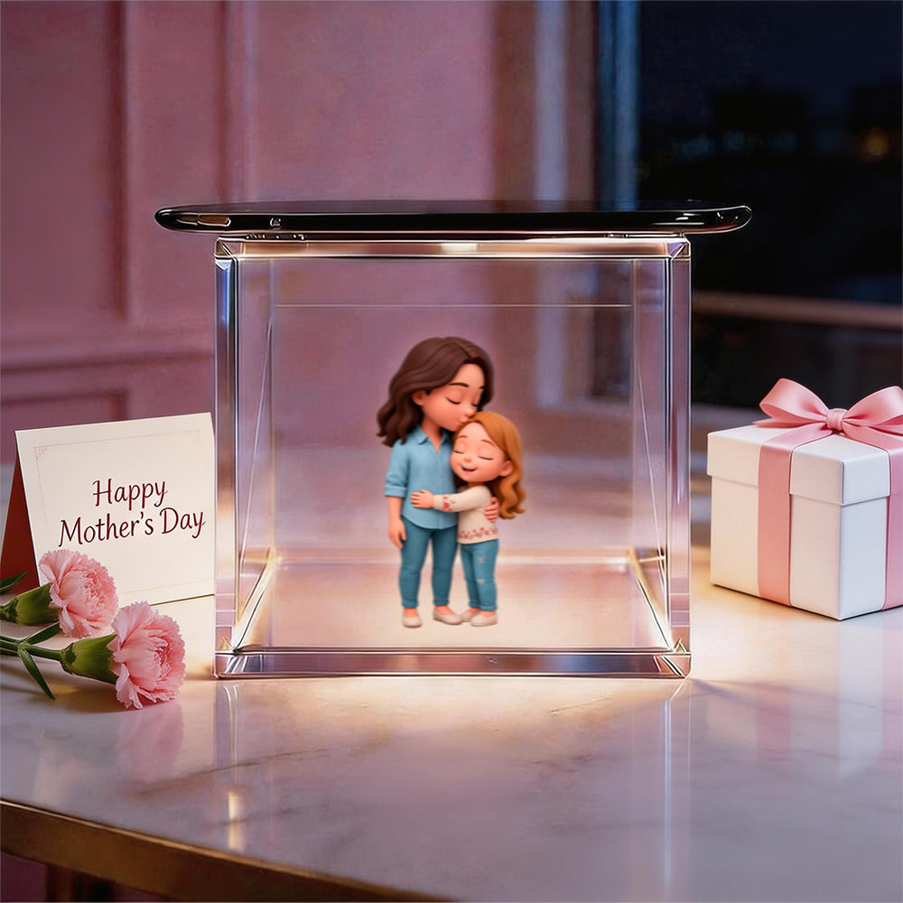 Video Ologramma 3D Personaggi Cartoon Regalo Festa della Mamma